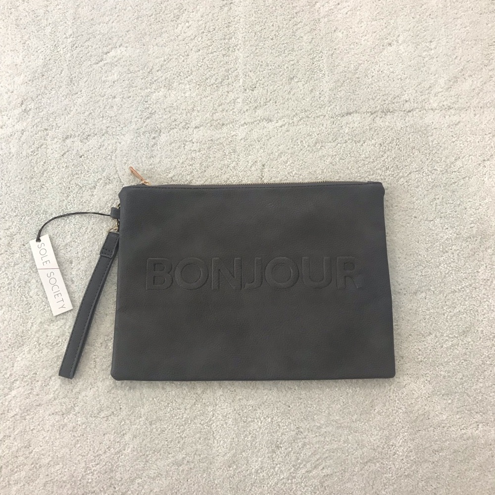 Sole Society "BONJOUR/AU REVOIR” Bag